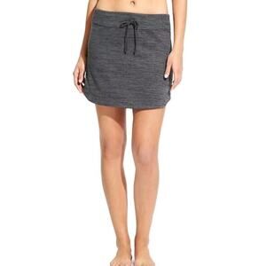Athleta Downplay Knit Athletic Skirt Charcoal Gray Women Small Athleisure Gym